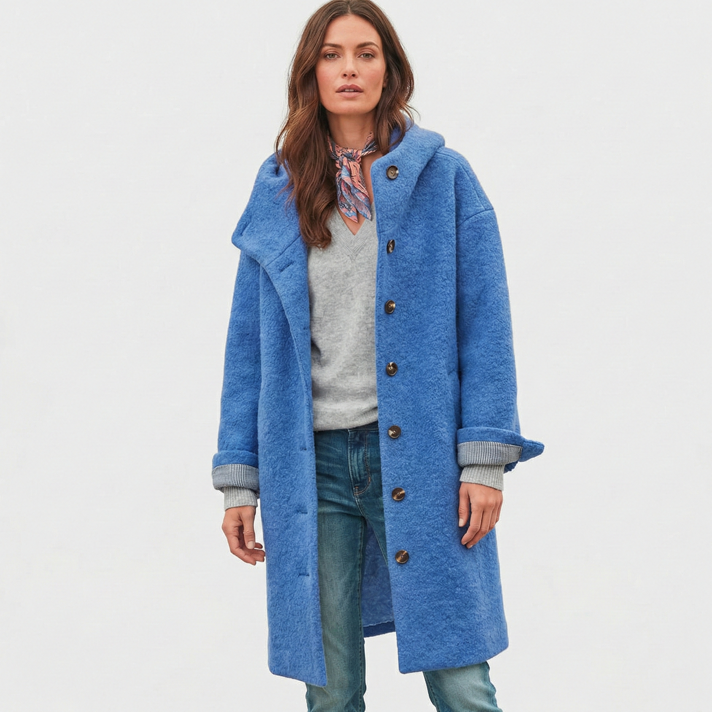 Izabela - Elegancki wełniany płaszcz