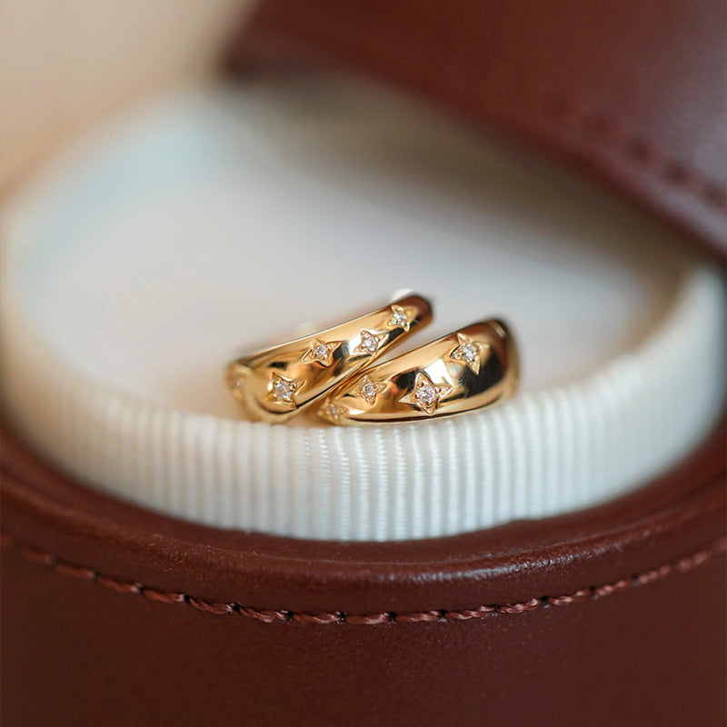 Luksusowe kolczyki w złocie i srebrze