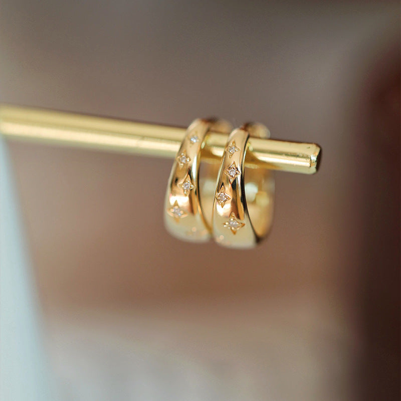 Luksusowe kolczyki w złocie i srebrze