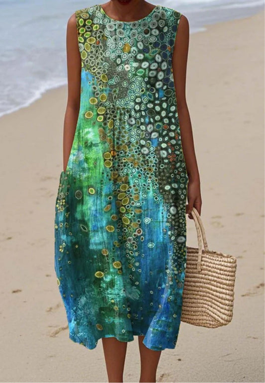 ELISE - SUKIENKA Z ABSTRAKCYJNYM WZOREM